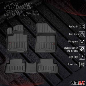 Kia Sportage Floor Mat - Omac - Proline Premium TPE - Black - '23-'25